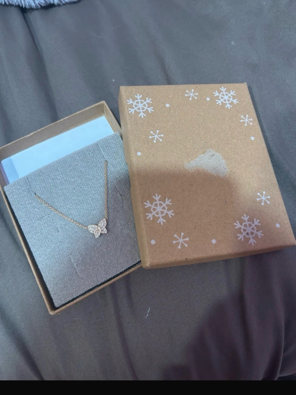 Delicate Gold-tone Butterfly Pendant Necklace - Women Jewelry